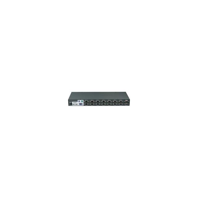 Trendnet - 16-Port USB/PS/2 Rack Mount KVM Switch interruptor KVM Montaje en rack Negro