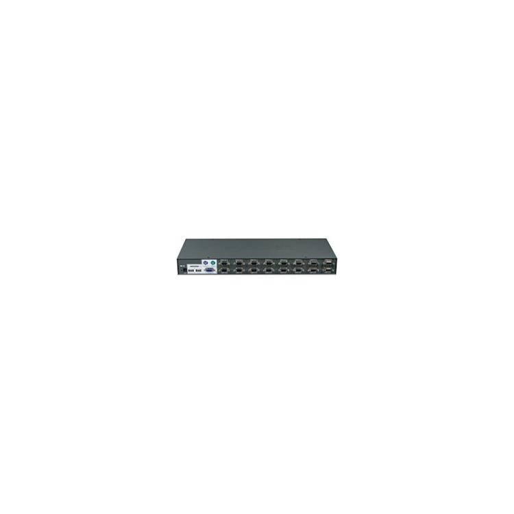Trendnet - 16-Port USB/PS/2 Rack Mount KVM Switch interruptor KVM Montaje en rack Negro