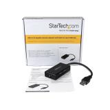 StarTech.com - Adaptador de Red Ethernet Gigabit Externo USB 3.0 con Concentrador Incorporado de 2 Puertos USB