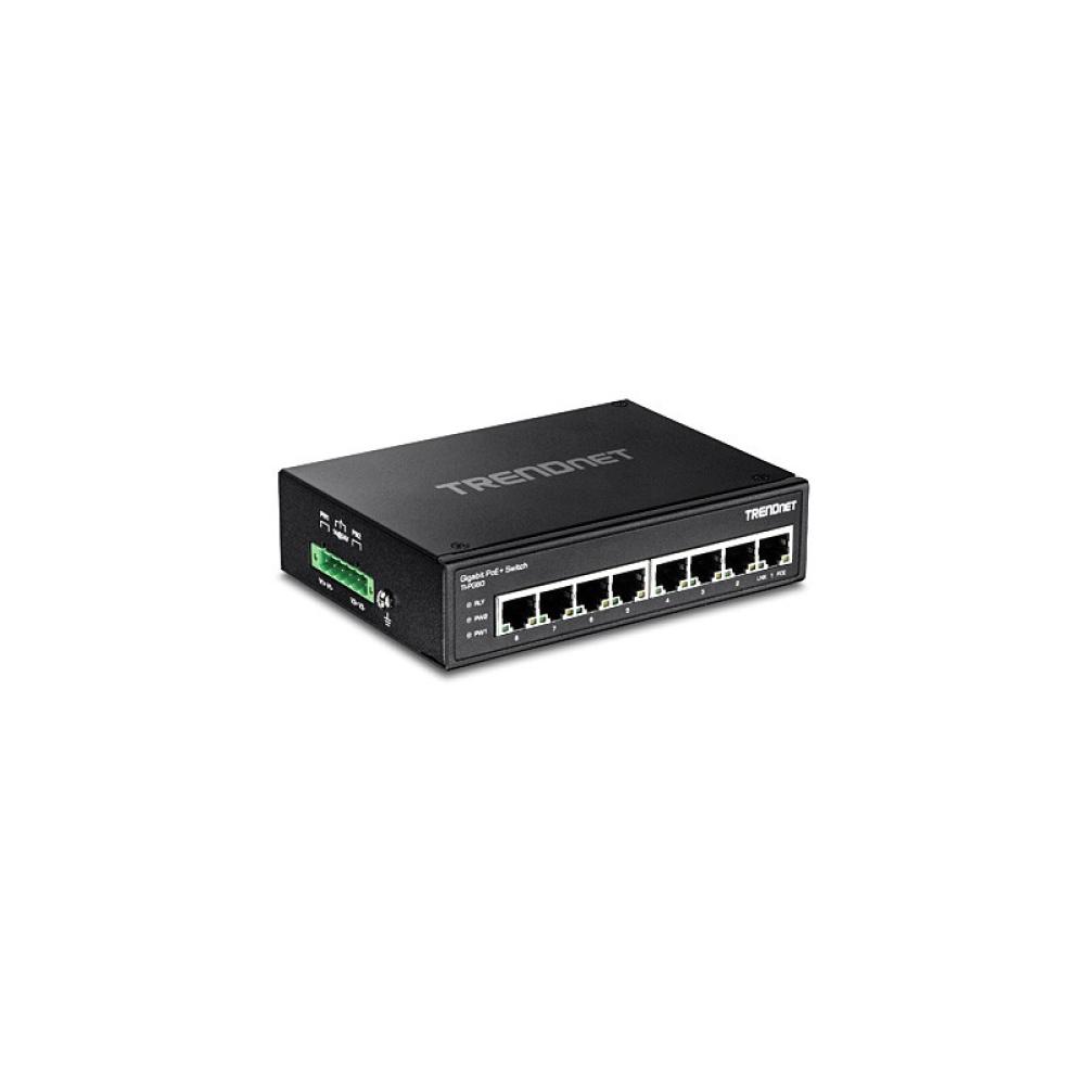 Trendnet - TI-PG80 switch No administrado L2 Gigabit Ethernet (10/100/1000) Energía sobre Ethernet (PoE) Negro