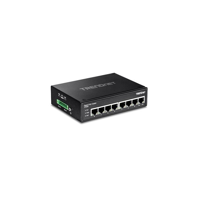 Trendnet - TI-PG80 switch No administrado L2 Gigabit Ethernet (10/100/1000) Energía sobre Ethernet (PoE) Negro