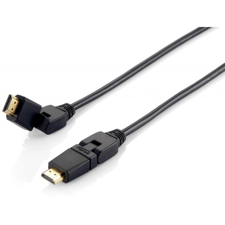 Equip - 119363 Cable HDMI 2.0 giratorio, 3,0 m, conector giratorio, 4K/60 Hz