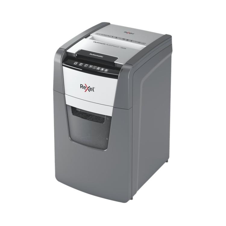 Rexel - Optimum AutoFeed+ 150X A triturador de papel Corte cruzado 55 dB 22 cm Negro, Gris