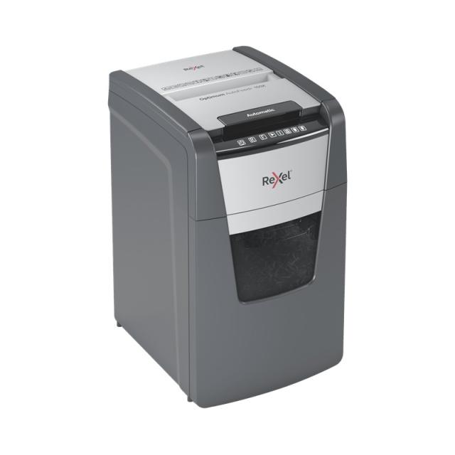 Rexel - Optimum AutoFeed+ 150X A triturador de papel Corte cruzado 55 dB 22 cm Negro, Gris