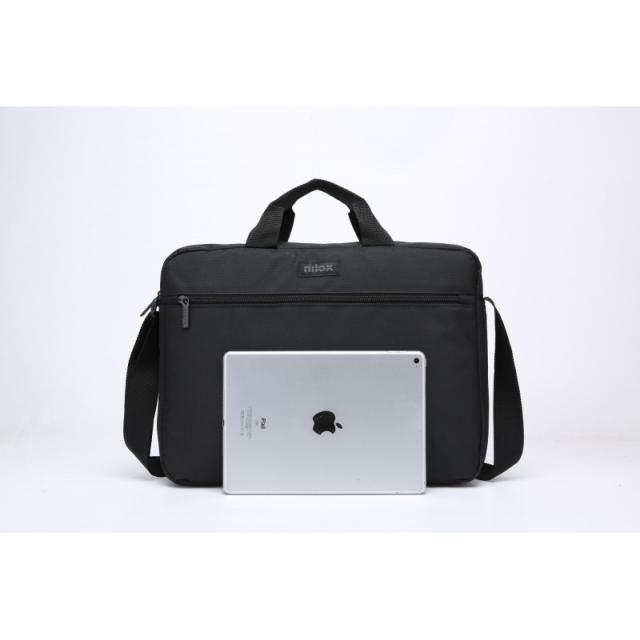 Nilox - Maletín Basic con bolsillo para portátil de hasta 15.6"