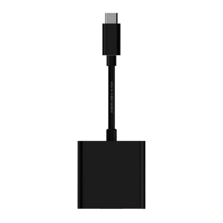 AISENS - Conversor USB-C a VGA, USB-C/M - HDB15/H, Negro, 15cm