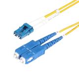 StarTech.com - Cable de Fibra Óptica LC a SC (UPC) OS2 Monomodo 9/125µm 100G LSZH Dúplex de 1m - Low Insertion Loss - Resistente