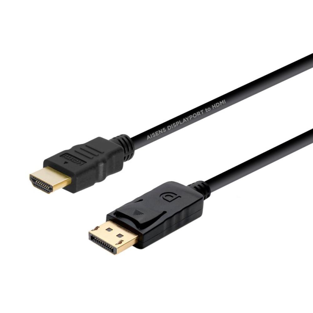 AISENS - CABLE CONVERSOR DISPLAYPORT A HDMI, DP/M-HDMI/M, NEGRO, 2.0M