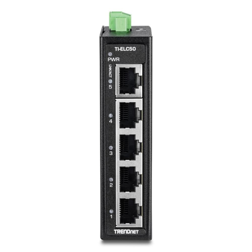 Trendnet - TI-ELC50 switch No administrado Fast Ethernet (10/100) Negro