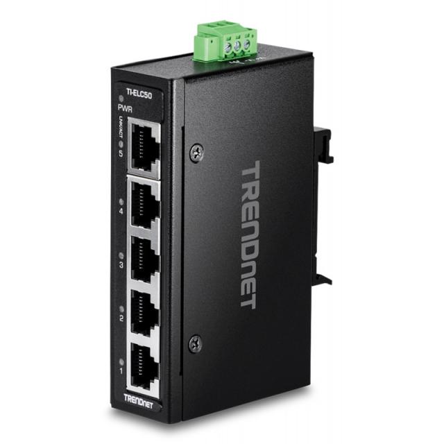 Trendnet - TI-ELC50 switch No administrado Fast Ethernet (10/100) Negro