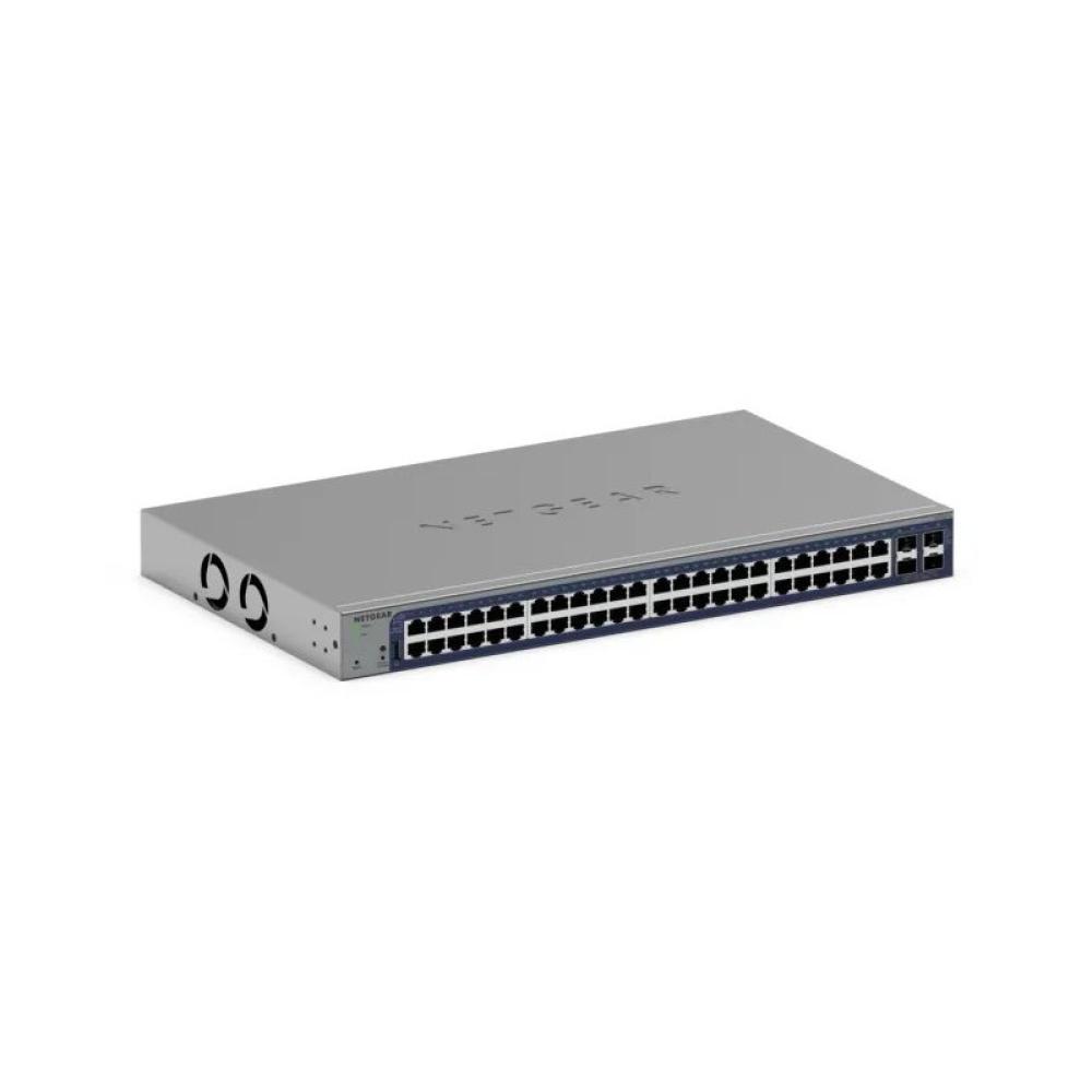 NETGEAR - GS752TXUP Gestionado Gigabit Ethernet (10/100/1000) Energía sobre Ethernet (PoE) 1U Gris