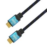 AISENS - able, HDMI, 2.0, Premium alta velocidad / HEC, 4k@60 Hz, 18 Gbps, A/M-A/M, Negro/Azul, 2.0 m