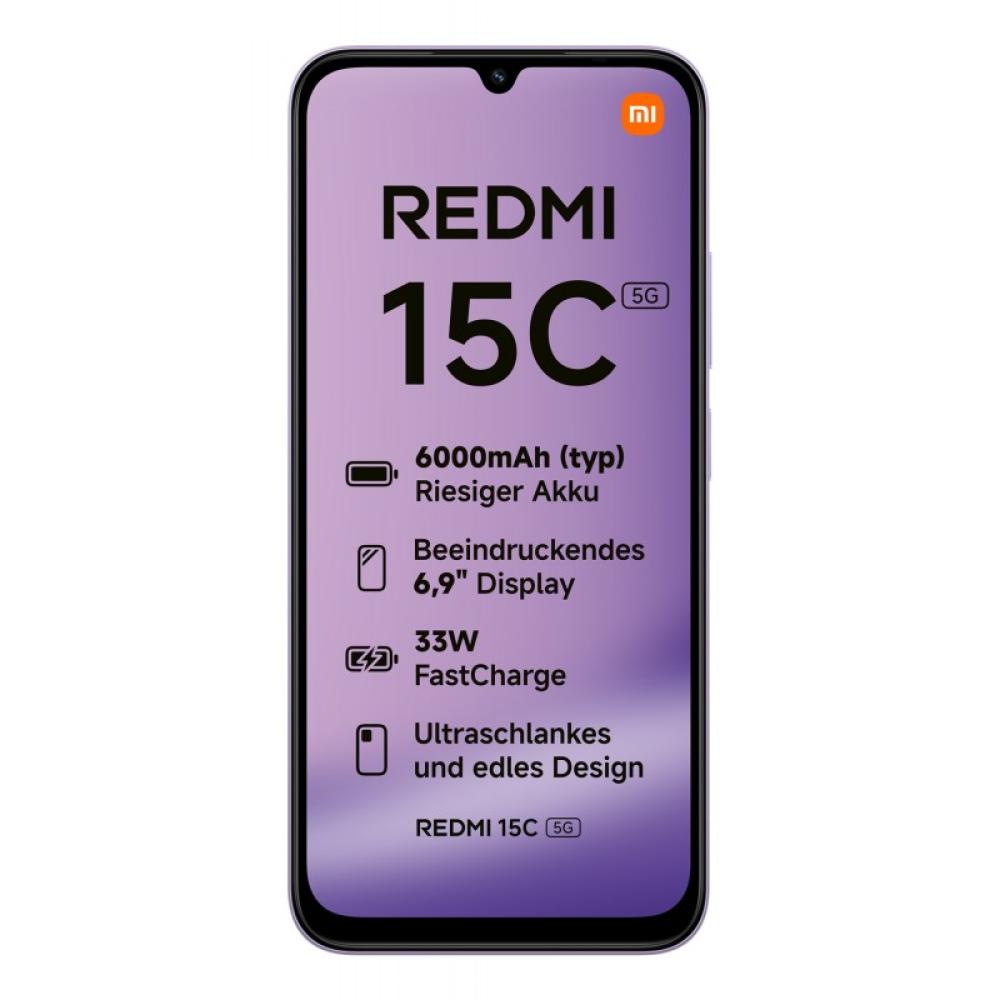 Xiaomi - Redmi 15C 17,5 cm (6.9") 5G USB Tipo C 4 GB 128 GB 6000 mAh Púrpura