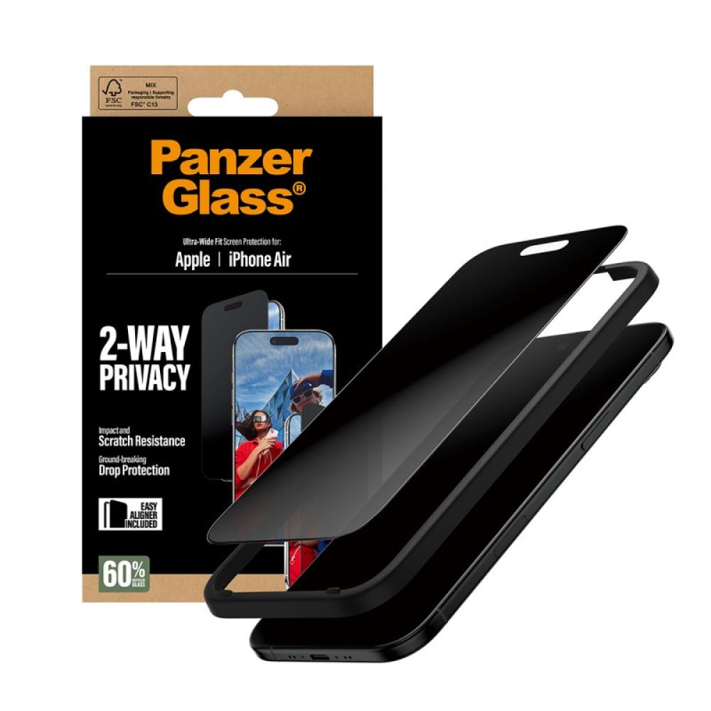 PanzerGlass - 2-Way Privacy Screen Protector iPhone Air / Ultra-Wide Fit w. EasyAligner Protector de pantalla Apple 1 pieza(s)