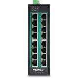 Trendnet - TI-PG160 switch No administrado Gigabit Ethernet (10/100/1000) Energía sobre Ethernet (PoE) Negro