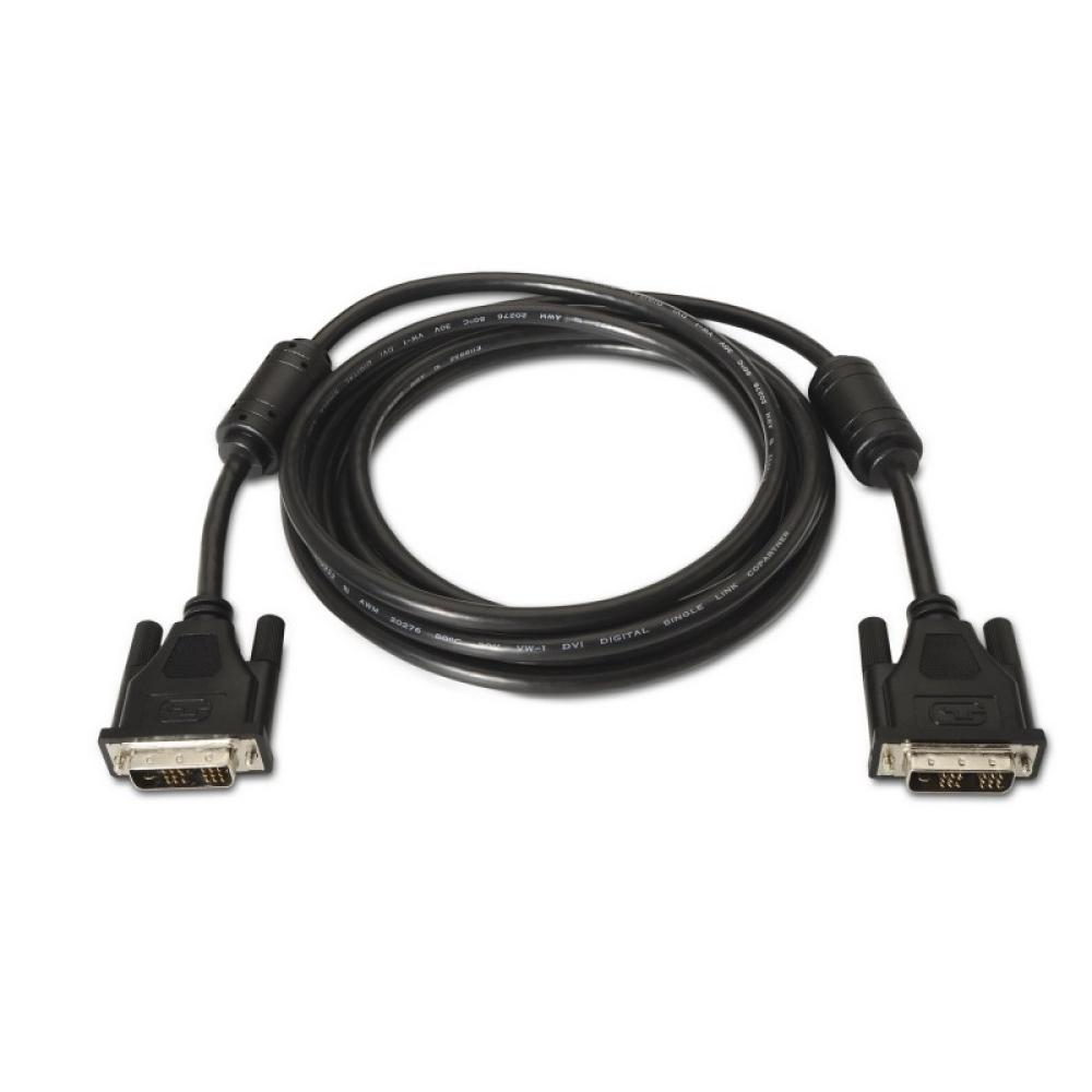 AISENS - A117-0087 cable DVI 3 m DVI-D Negro