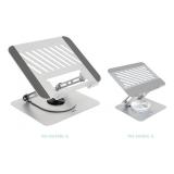 TooQ - Soporte de Sobremesa con rotación 360° y ajustable para dispositivos de hasta 13”, Color Plata