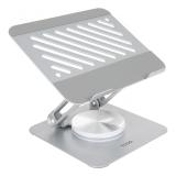 TooQ - Soporte de Sobremesa con rotación 360° y ajustable para dispositivos de hasta 13”, Color Plata