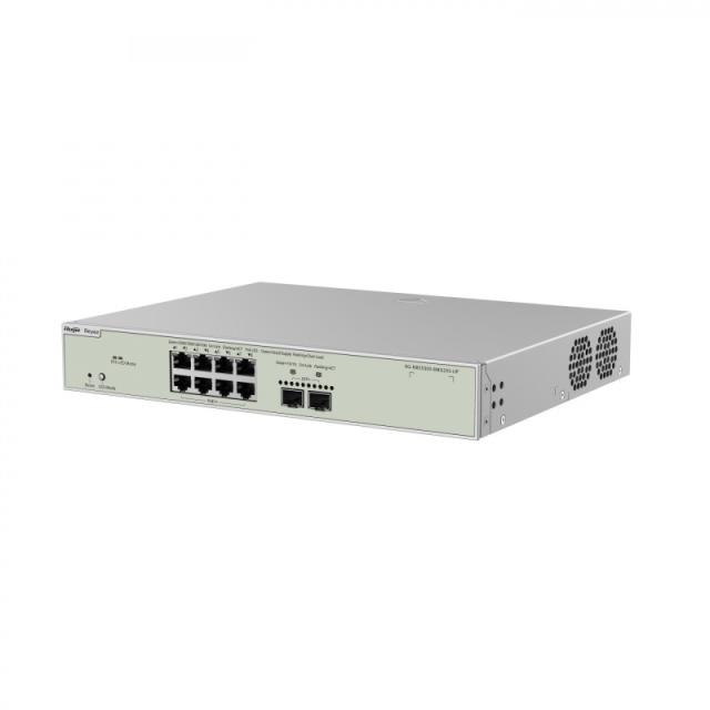 Ruijie Networks - RG-NBS5300-8MG2XS-UP switch Gestionado L3 Gigabit Ethernet (10/100/1000) Energía sobre Ethernet (PoE) Gris