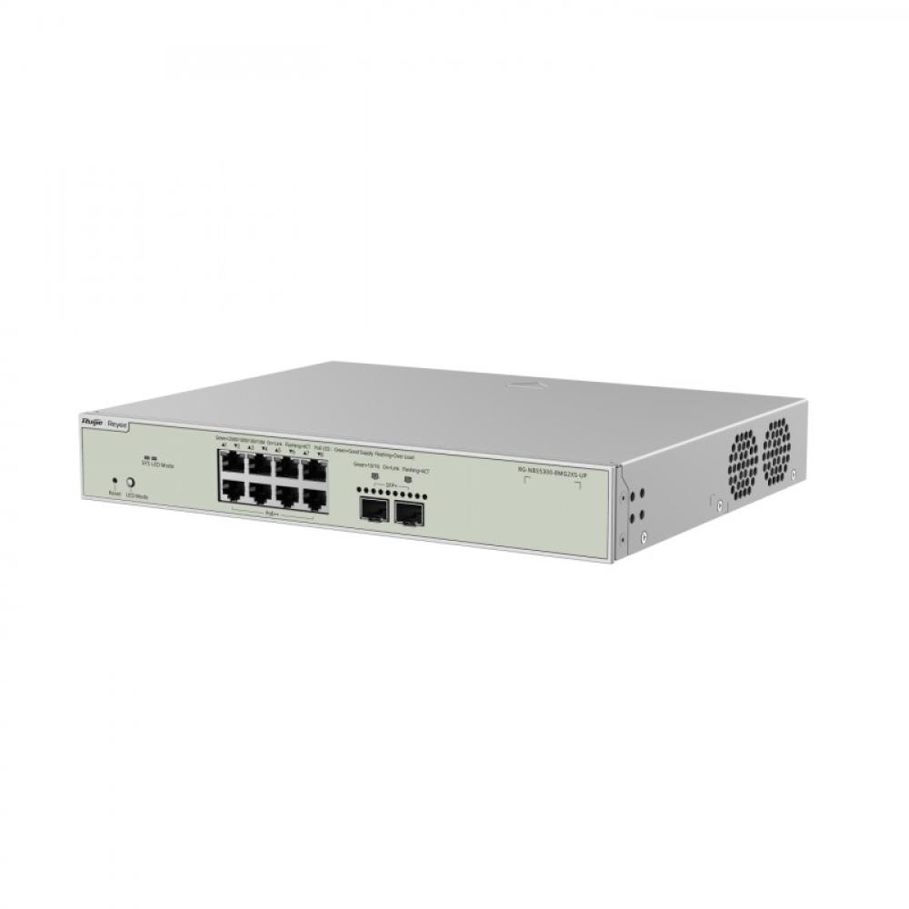 Ruijie Networks - RG-NBS5300-8MG2XS-UP switch Gestionado L3 Gigabit Ethernet (10/100/1000) Energía sobre Ethernet (PoE) Gris