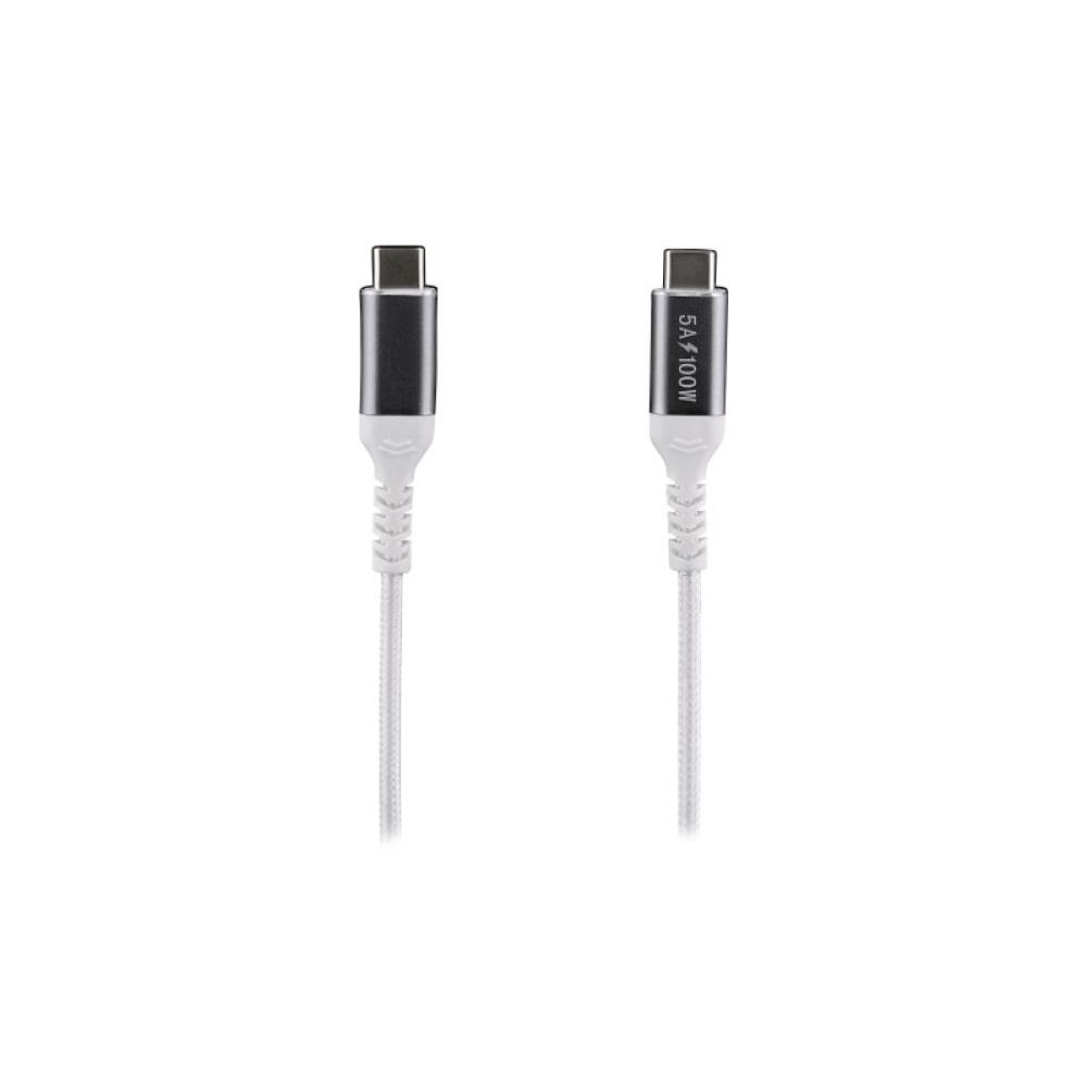T''nB - TCUSBC100W cable USB USB 3.2 Gen 1 (3.1 Gen 1) 2 m USB C Aluminio, Blanco