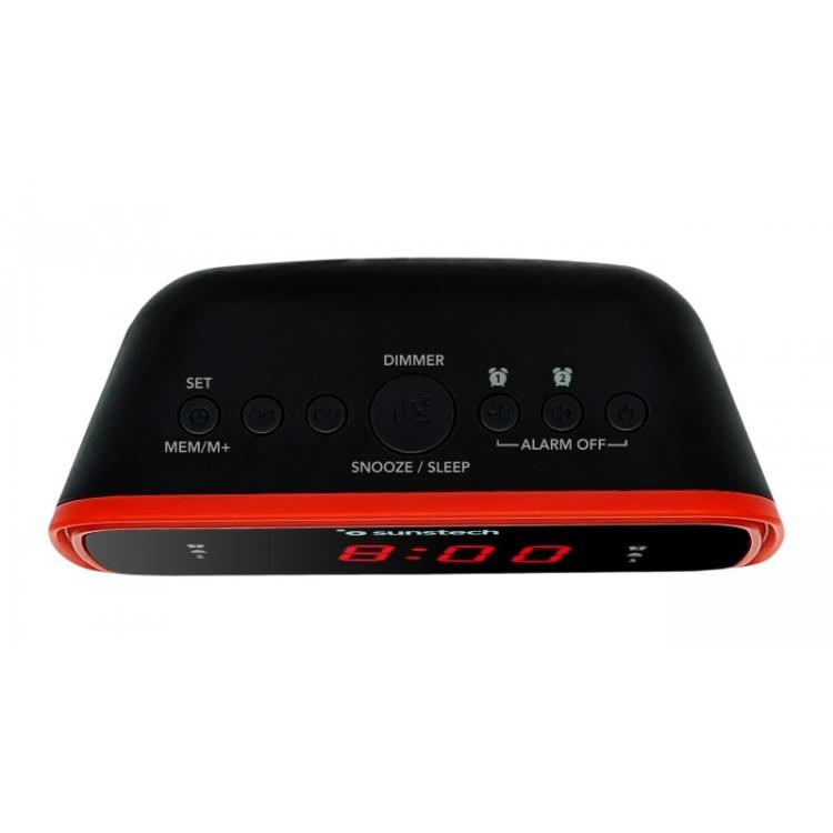 Sunstech - FRD60 Reloj Negro, Rojo
