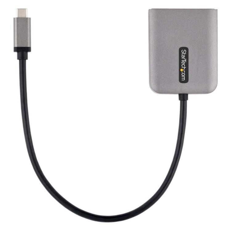 StarTech.com - Adaptador USB-C a DisplayPort 1.4 Doble - Hub MST USB C Multi Monitor - Divisor Multiplicador DP Doble 5K 60Hz DP