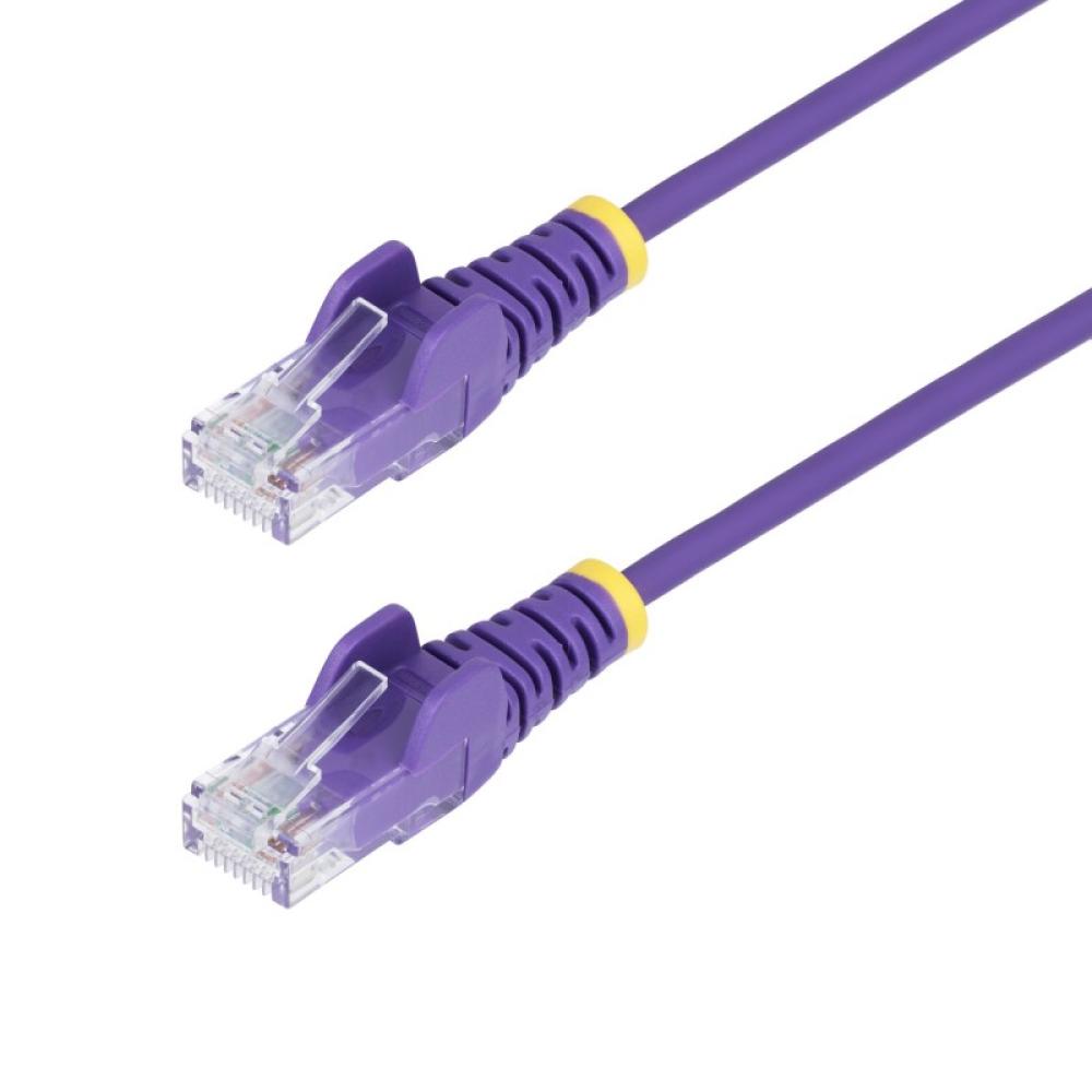 StarTech.com - Cable de Red Ethernet CAT6 Delgado sin Enganches Morado de 5m - Cable RJ45 Snagless Slim 28AWG - Alambre de Cobre