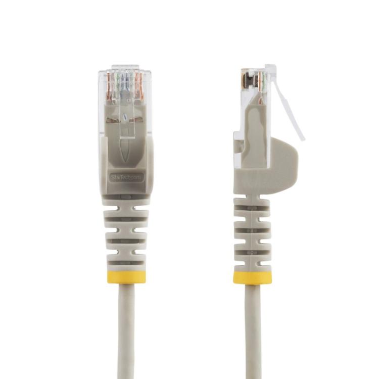 StarTech.com - Cable de Red Ethernet CAT6 Delgado sin Enganches Gris de 5m - Cable RJ45 Snagless Slim 28AWG - Alambre de Cobre P