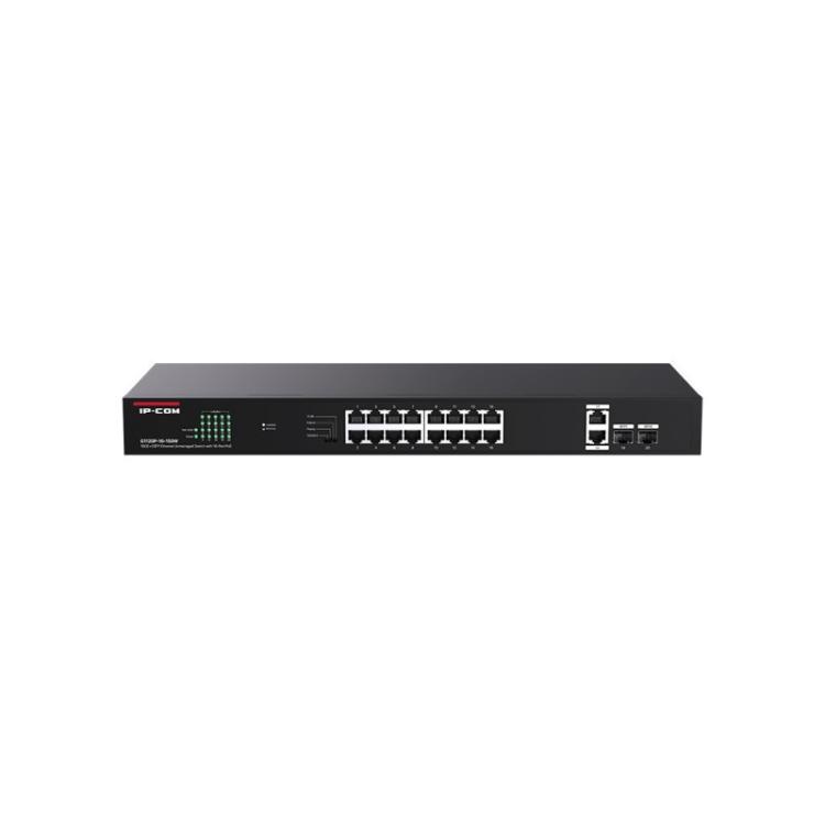 IP-COM Networks - G1120P-16-150W switch No administrado Gigabit Ethernet (10/100/1000) Energía sobre Ethernet (PoE) 1U Negro