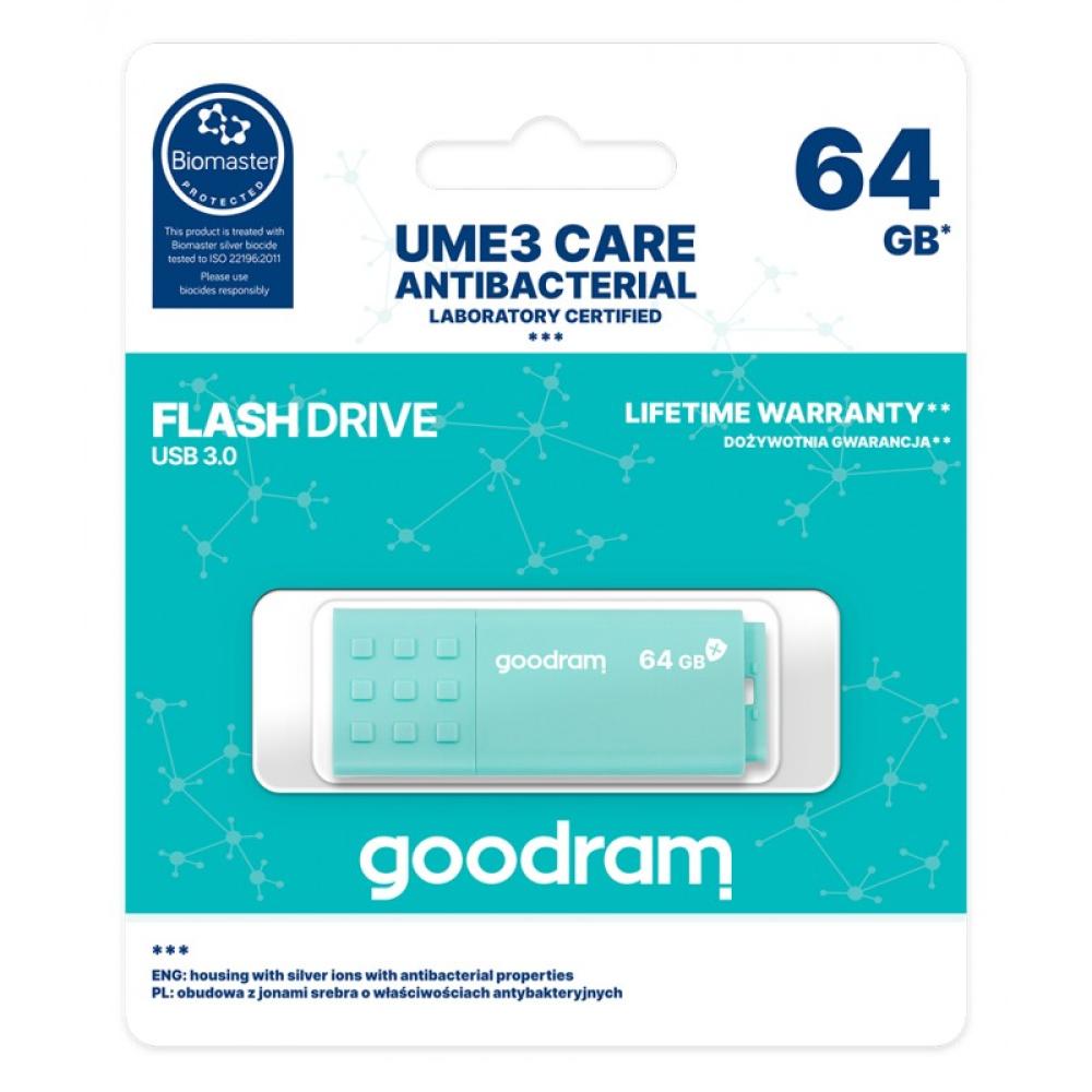Goodram - UME3 unidad flash USB 64 GB USB tipo A 3.2 Gen 1 (3.1 Gen 1) Turquesa
