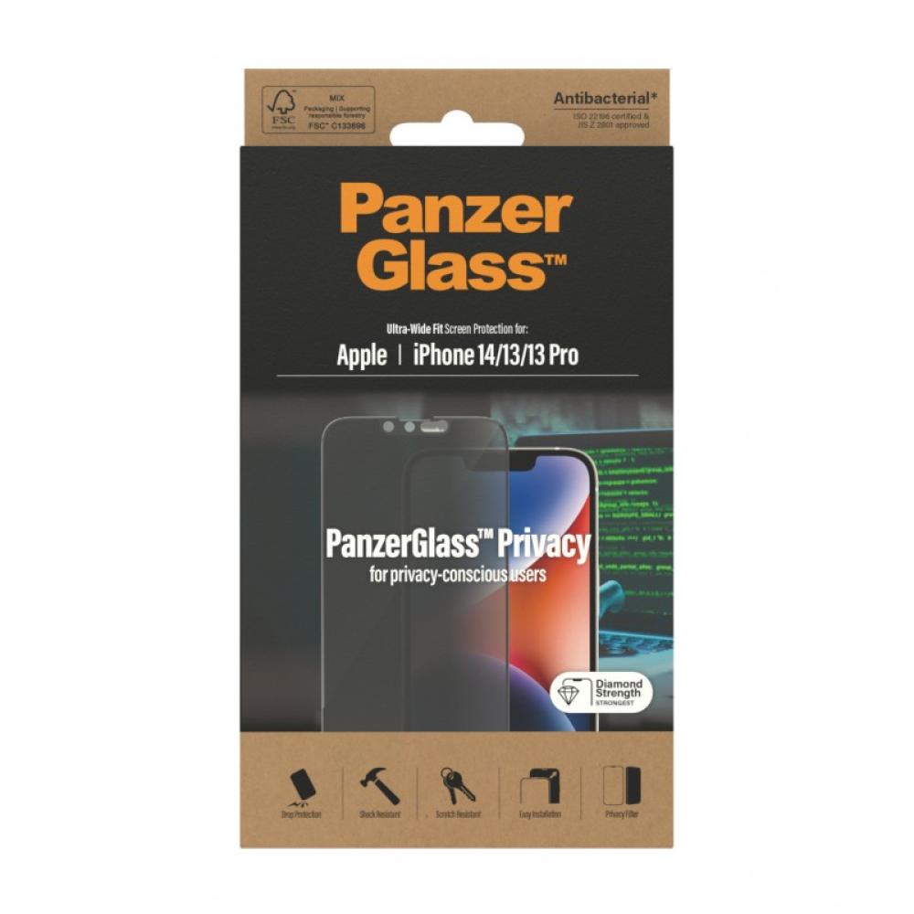 PanzerGlass - Privacy Screen Protector iPhone 14 / 13 / 13 Pro / Ultra-Wide Fit Protector de pantalla Apple 1 pieza(s)