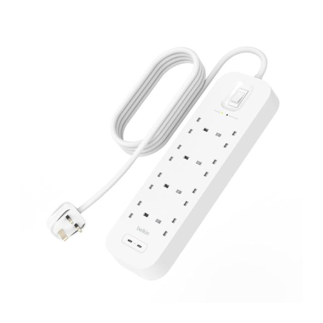 Belkin - Connect Blanco 8 salidas AC 2 m