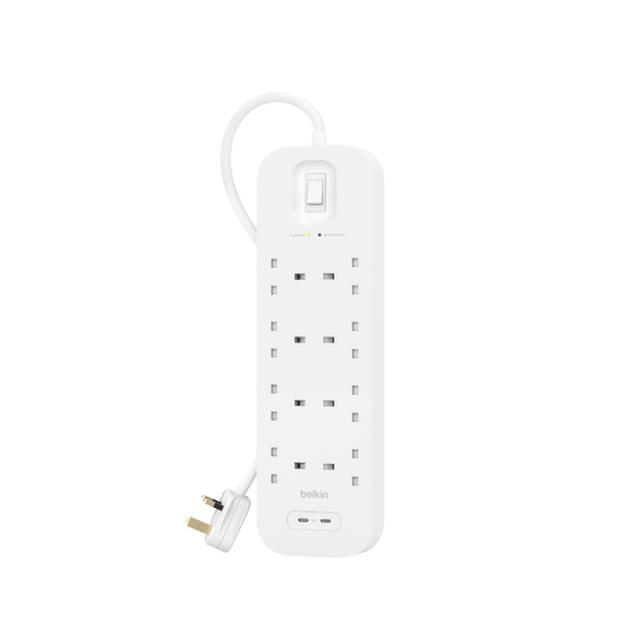 Belkin - Connect Blanco 8 salidas AC 2 m
