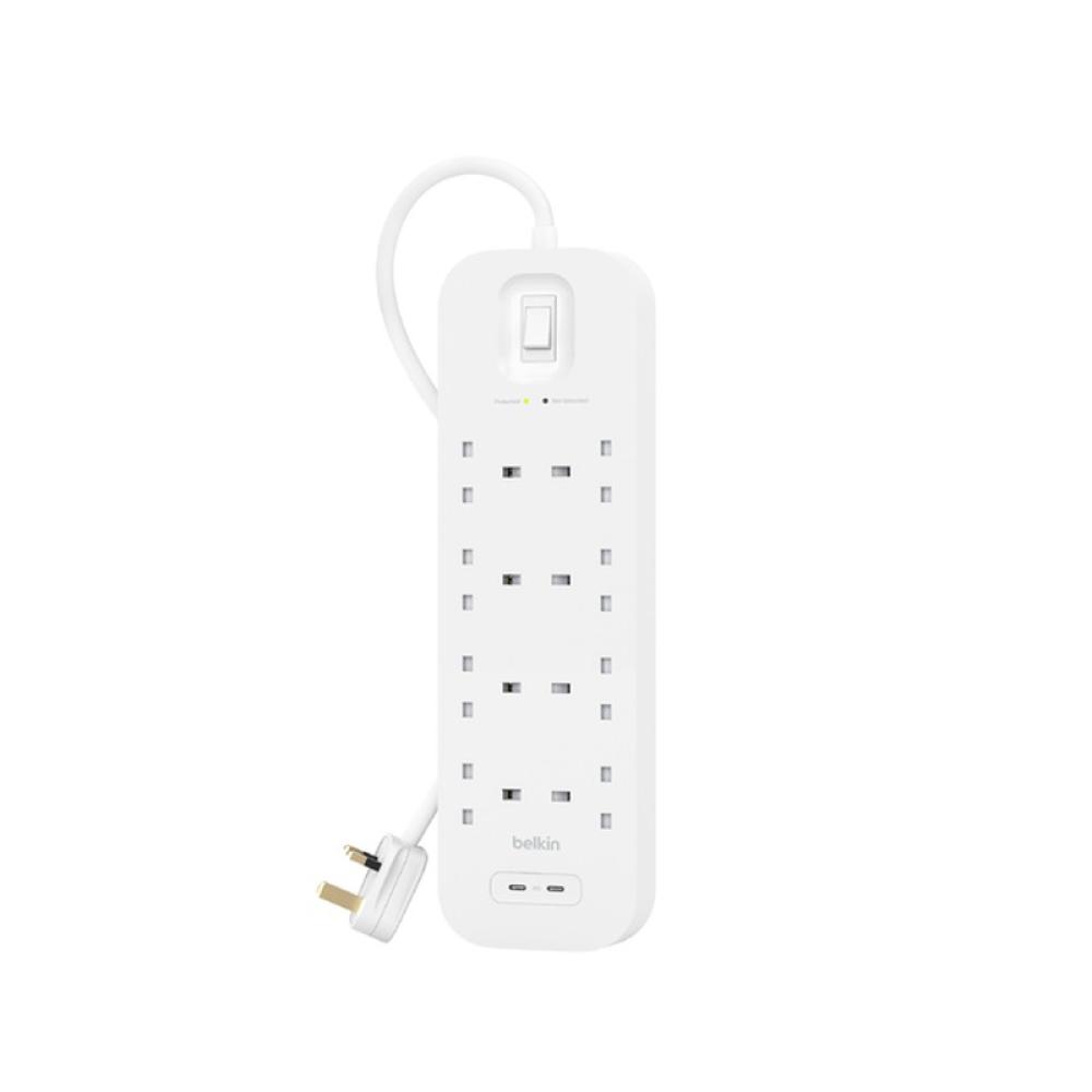 Belkin - Connect Blanco 8 salidas AC 2 m