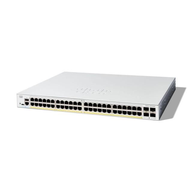 Cisco - Catalyst 1300 Gestionado L2/L3 Gigabit Ethernet (10/100/1000) Energía sobre Ethernet (PoE) Gris - C1300-48P-4G