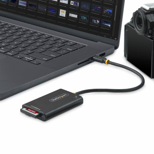 StarTech.com - Lector USB-C de Tarjetas CFexpress Tipo B - USB Tipo C USB 3.2 10Gb - Adaptador Lector de Tarjetas de Memoria Com