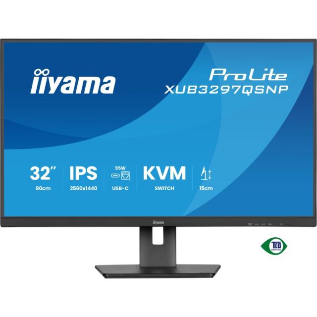 iiyama - ProLite XUB3297QSNP-B1 pantalla para PC 81,3 cm (32") 2560 x 1440 Pixeles Quad HD LED Negro
