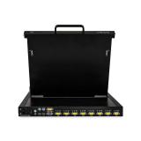 StarTech.com - Consola KVM de 8 Puertos para Montaje en Rack con Cables de 1,8m - Teclado QWERTY - Conmutador KVM integrado con