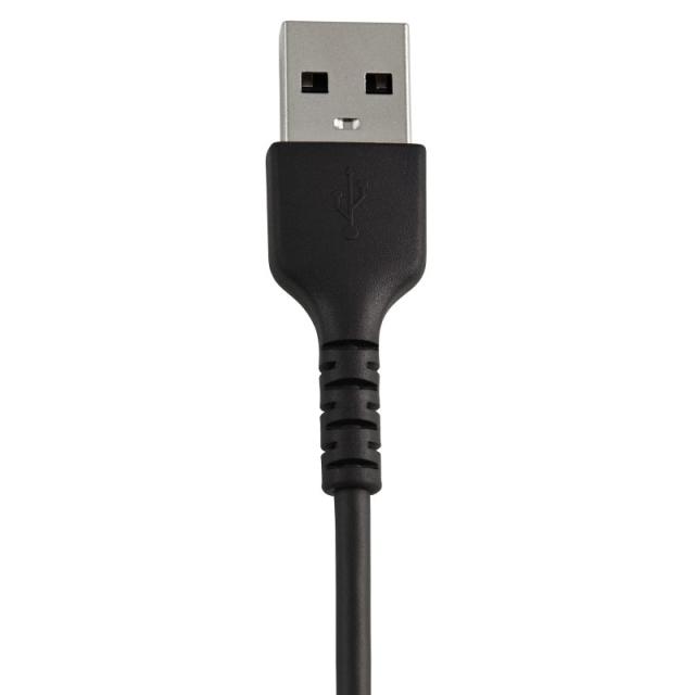 StarTech.com - Cable Resistente USB-A a Lightning de 15 cm Negro - Cable de Sincronización y Carga USB Tipo A a Lightning con Fi