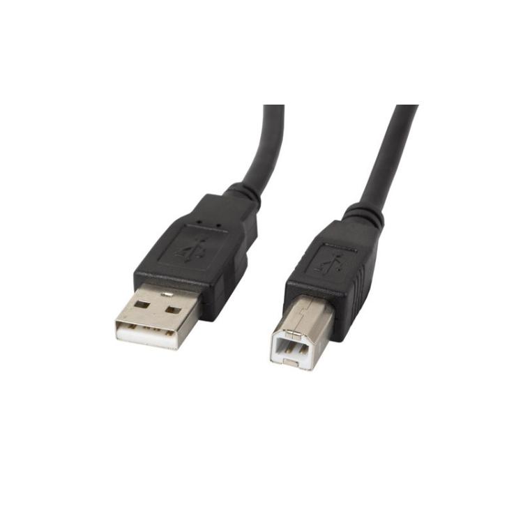 Lanberg - CA-USBA-11CC-0010-BK cable USB USB 2.0 1 m USB B Negro