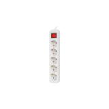 Lanberg - PS1-05F-0300-W base múltiple 3 m 5 salidas AC Interior Blanco