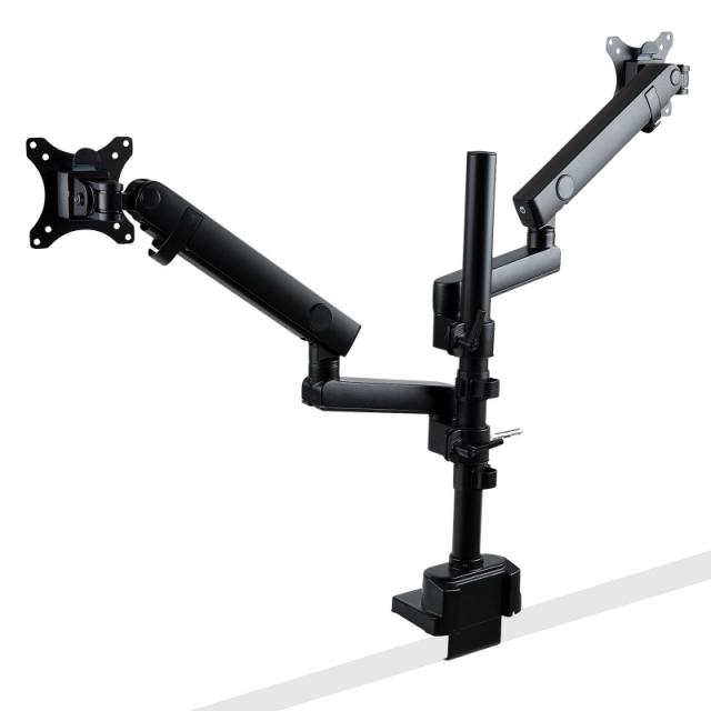 StarTech.com - Brazo de Soporte para Dos Monitores - Base Soporte de Movimiento Articulado y Altura Ajustable para 2 Monitores V