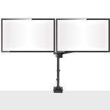 StarTech.com - Brazo de Soporte para Dos Monitores - Base Soporte de Movimiento Articulado y Altura Ajustable para 2 Monitores V