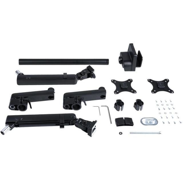 StarTech.com - Brazo de Soporte para Dos Monitores - Base Soporte de Movimiento Articulado y Altura Ajustable para 2 Monitores V