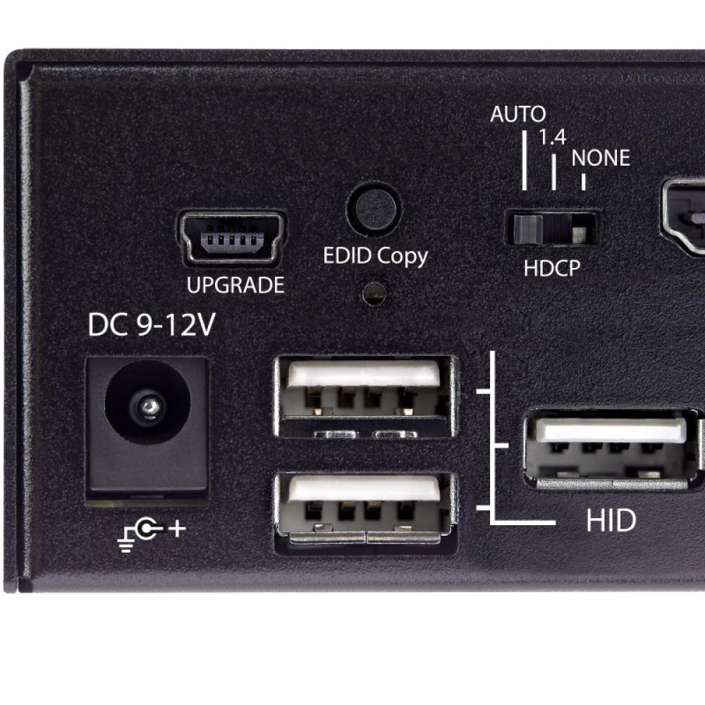 StarTech.com - Switch Conmutador KVM de 2 Puertos HDMI 2.0 4K para 1 Monitor - Vídeo de 4K y 60Hz Ultra HD - HDR - Hub Ladrón US