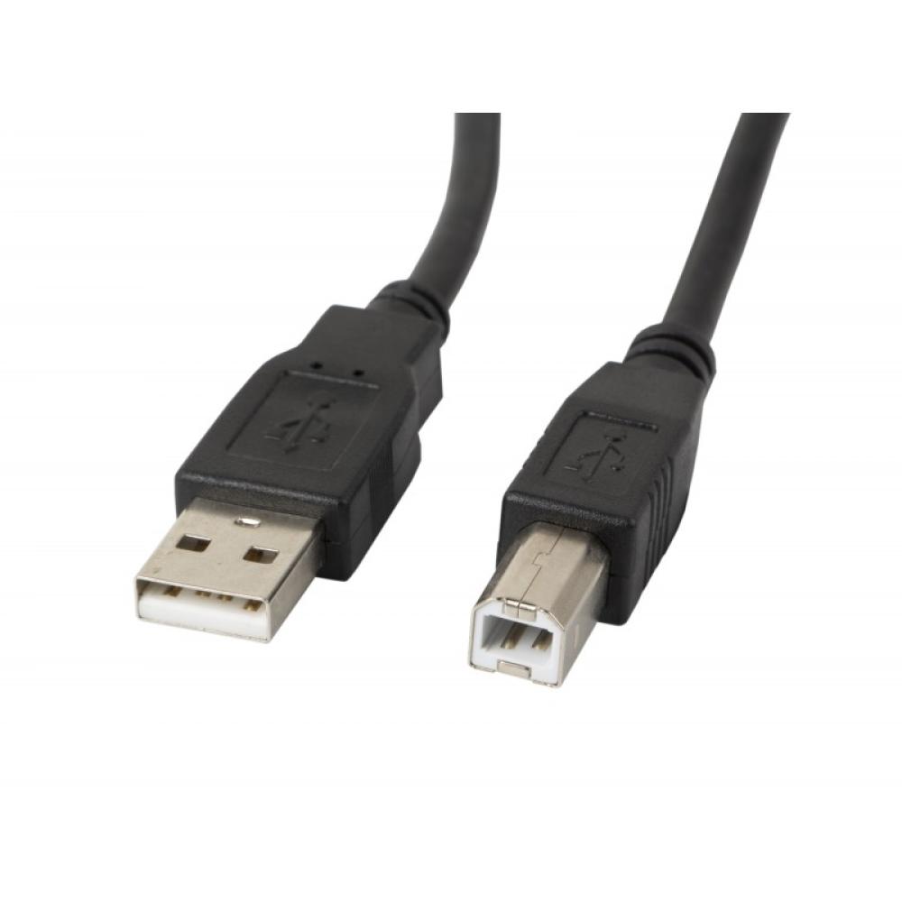 Lanberg - CA-USBA-10CC-0010-BK cable USB USB 2.0 1 m USB B Negro