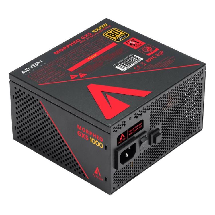 ABYSM - Morpheo GX5 1000W unidad de fuente de alimentación 20+4 pin ATX ATX Negro, Rojo