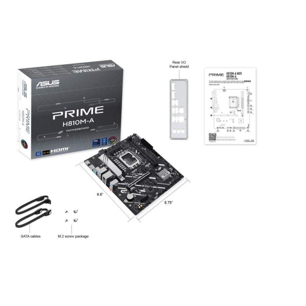 ASUS - PRIME H810M-A-CSM Intel H810 LGA 1851 (Socket V1) micro ATX