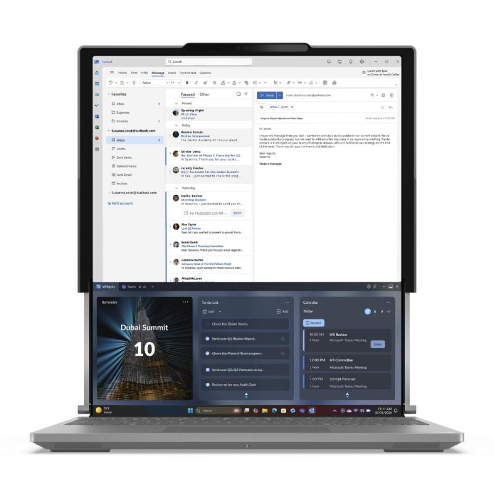 Lenovo - ThinkBook Plus G6 Rollable Copilot+ PC Intel Core Ultra 7 258V Portátil 35,6 cm (14") 32 GB LPDDR5x-SDRAM 1 TB SSD Wi-F